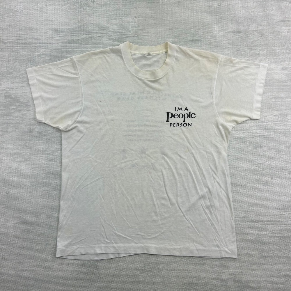 Vintage 80s Kathleen O'Neill Gear Shirt Size XL White Author With Michael Gear